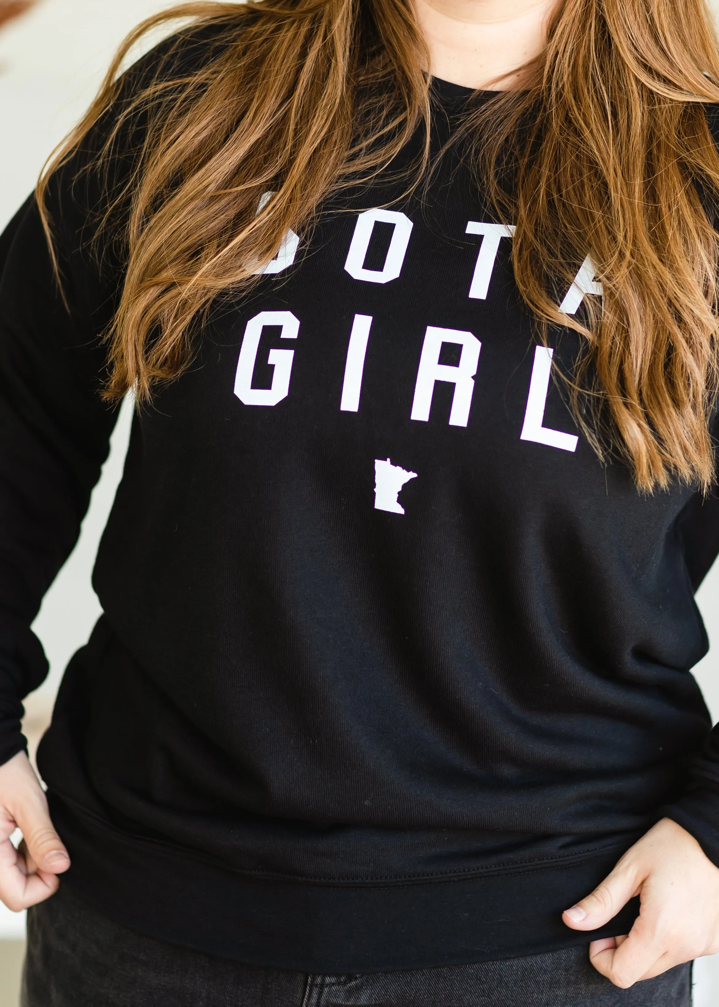 Black Sota Girl Crew Neck Sweatshirt - FINAL SALE