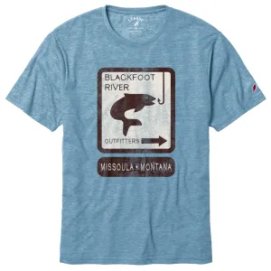 BRO Logo Reclaim Fishing Access Marine Blue S/S Tee