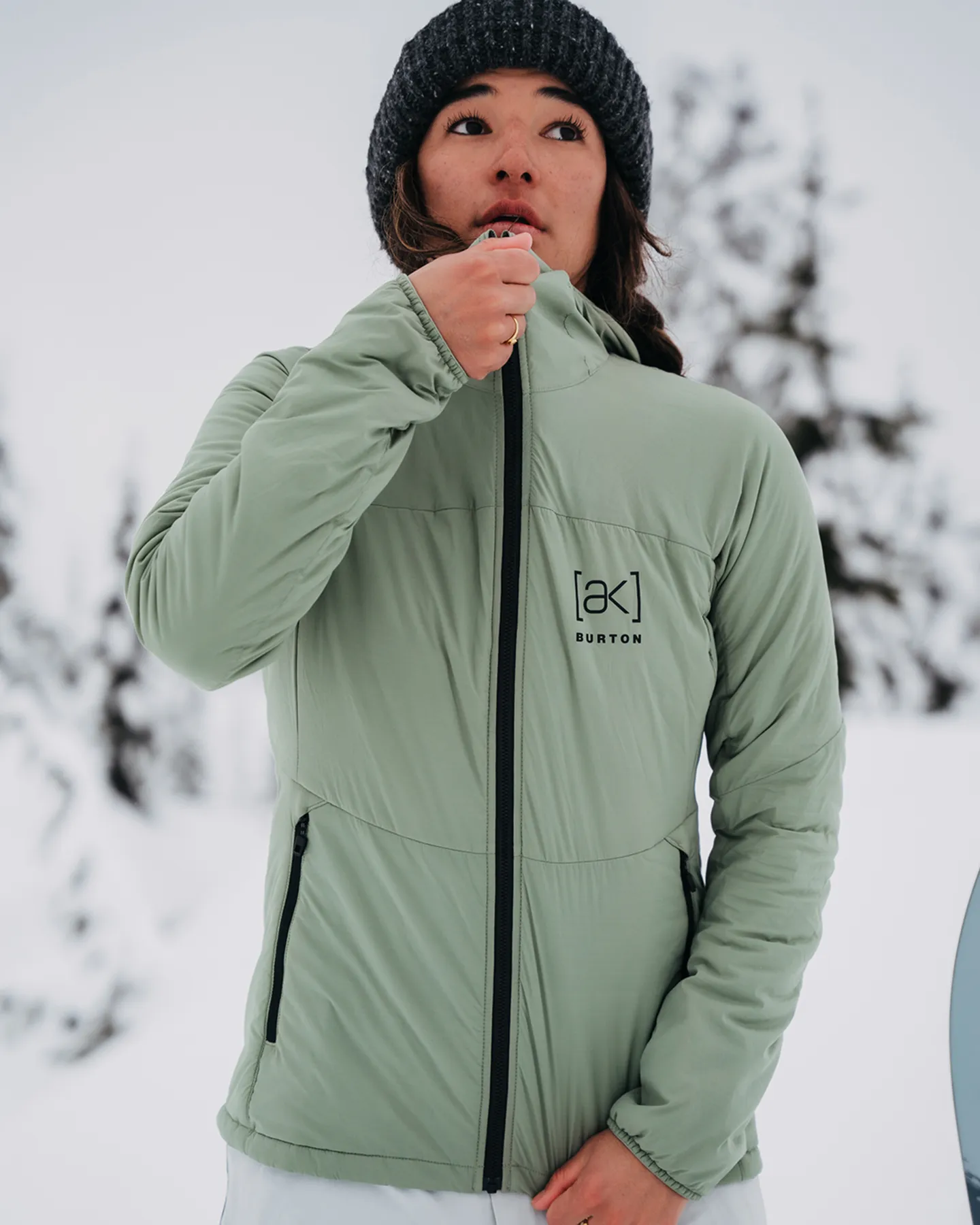 Burton Women's [ak]® Helium Hooded Stretch Insulated Jacket - Hedge Green