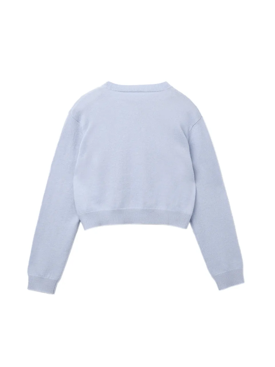 Crop Long Sleeve Sweater_Baby Blue