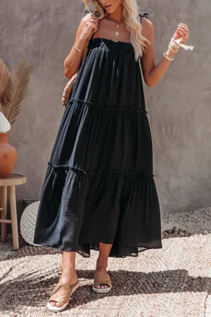 Flowy Tiered Slip Maxi Dress