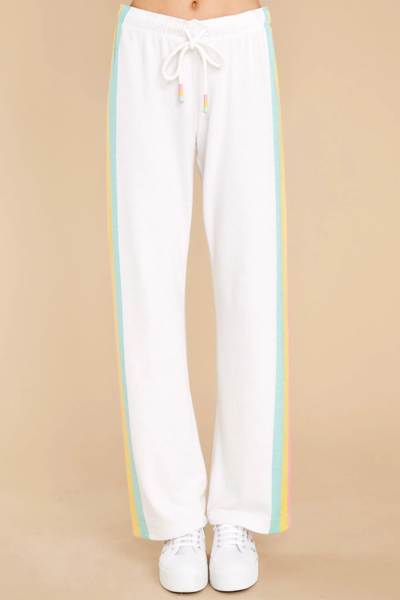 Free To Unwind White Multi Pants