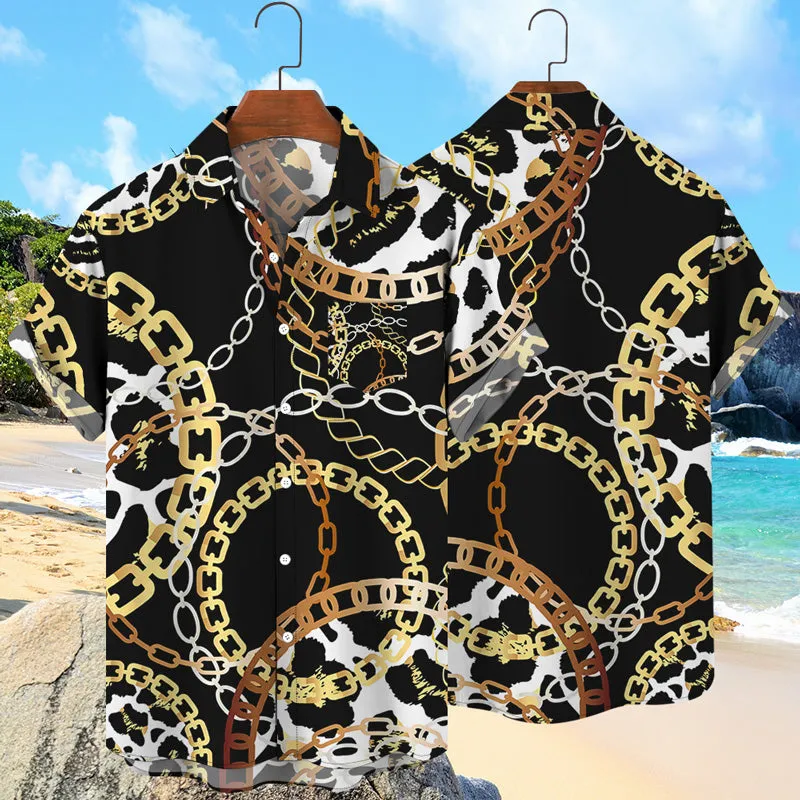 Hawaiian Beach 3D Leopard Print Shirt