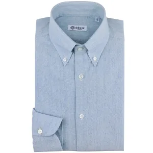 Japanese Chambray Button Down Shirt - Sky Blue - Regular Fit