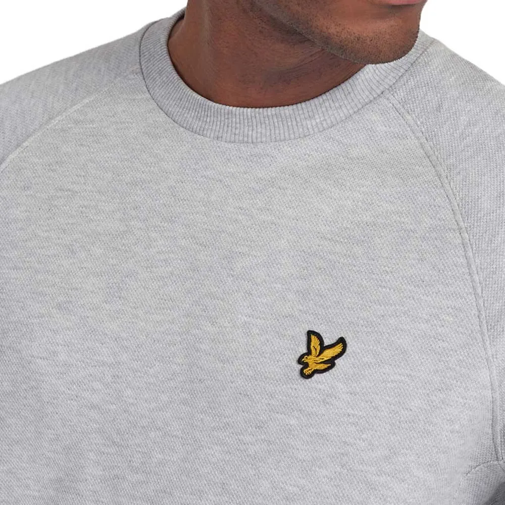 Lyle & Scott Crew Neck Raglan Pique Sweatshirt  - Grey ML1249VTR