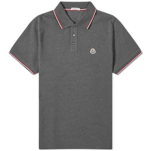 Moncler Classic Logo Polo, dark gray