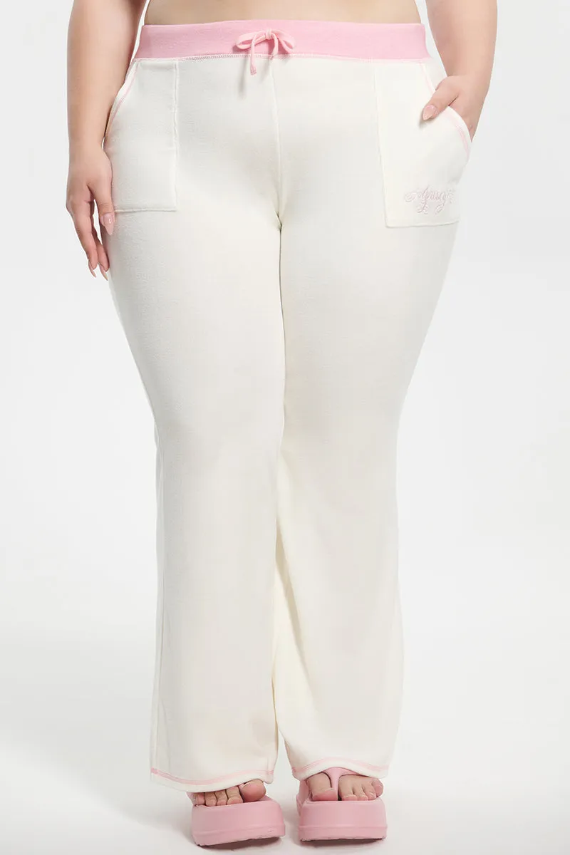 Plus-Size Sweetheart Cotton Velour Track Pants