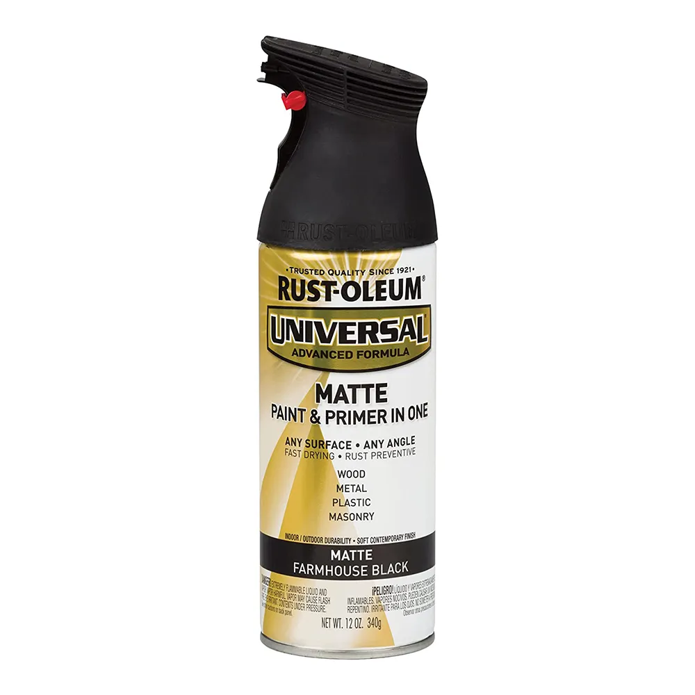 RUST-OLEUM Universal Paint & Primer Spray Paint 340g Aerosol Matte Farmhouse Black