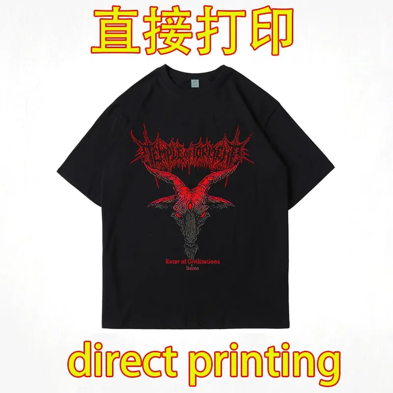 Vintage Washed Tshirts Anime T Shirt  direct printing