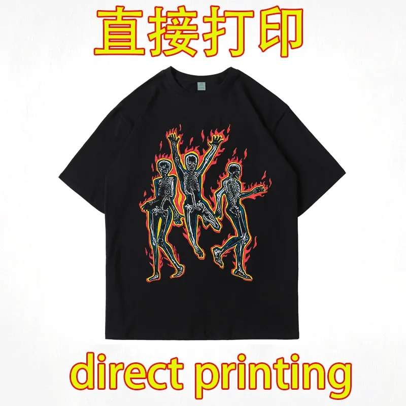 Vintage Washed Tshirts Anime T Shirt  direct printing