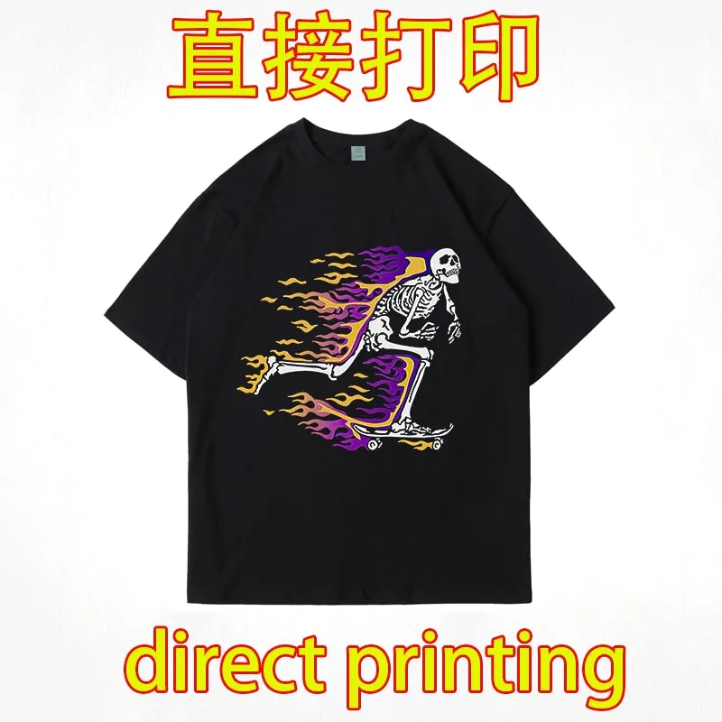 Vintage Washed Tshirts Anime T Shirt  direct printing